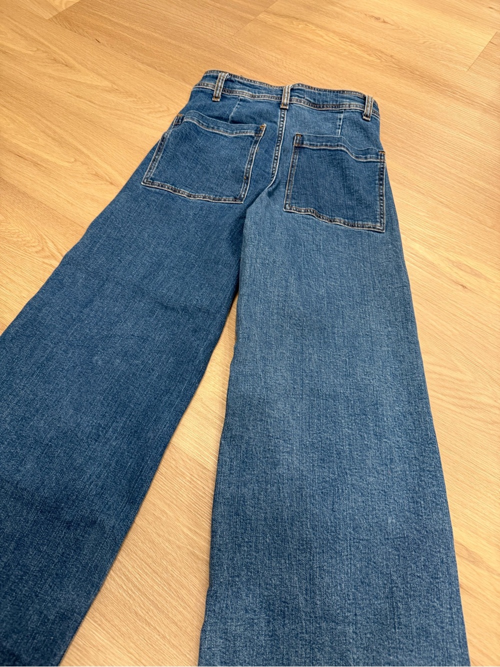 Wide Leg High-Rise Women's Jeans - Dark Blue Zara marine straight - Picture 3 of 3